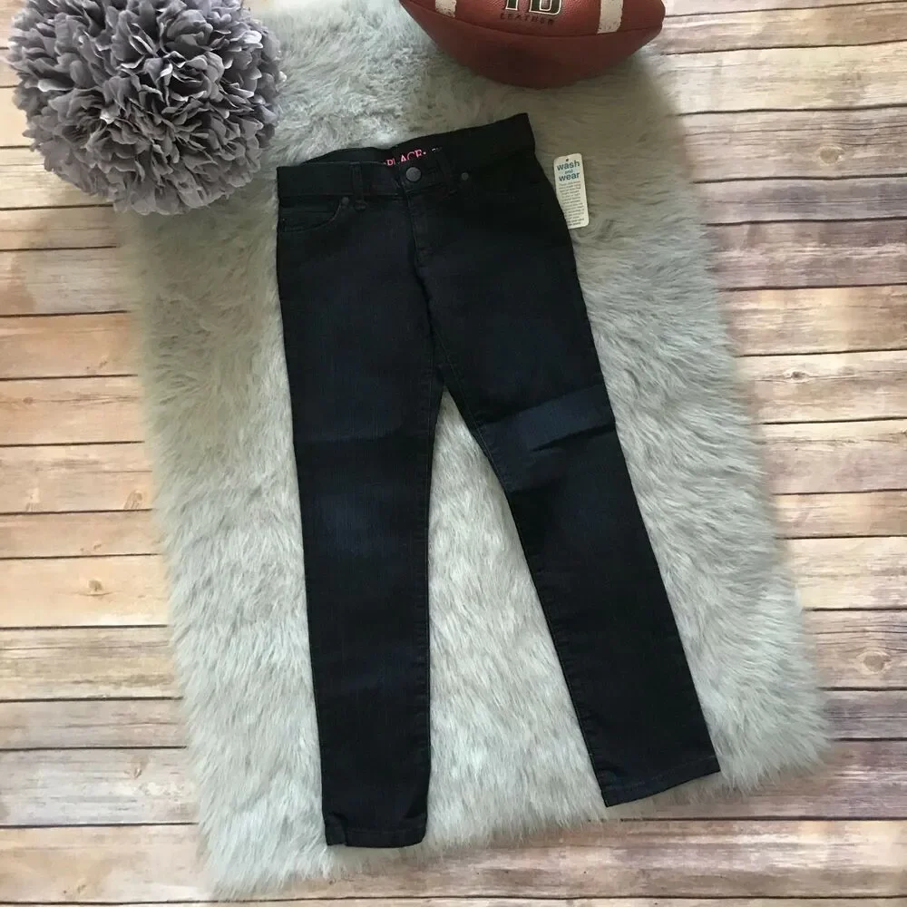 Children's Place Girls Jeans Size 6X 7 Super Skinny Dark Stretchy Denim‎ NEW